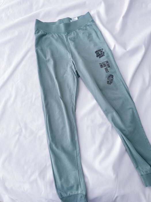 Зелені спортивні штани джогери на хлопчика (10-11 років 146 см)