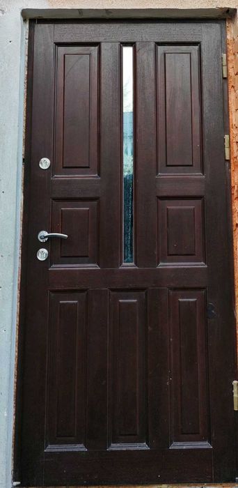 drzwi drewniane zewnętrzne "90" z ościeżnicą, grubość skrzydła 54 mm