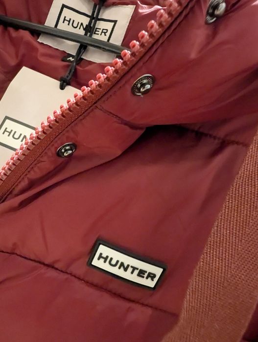 Nowa | Płaszcz Zimowy Hunter Crissy Long Puffer | Merlot | Premium