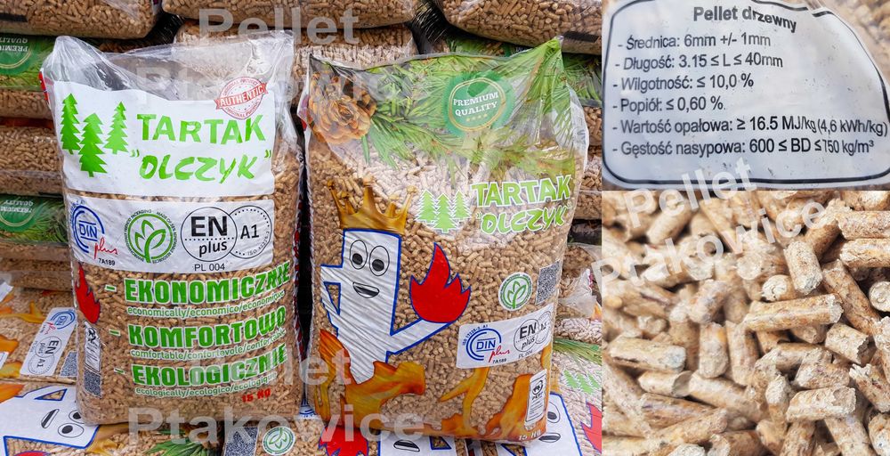 Pellet Rodos ENPlus A1 dowóz Śląsk Olczyk certyfikat