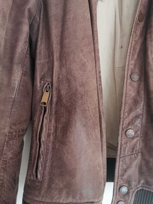 Casaco cabedal TIMBERLAND castanho usado M