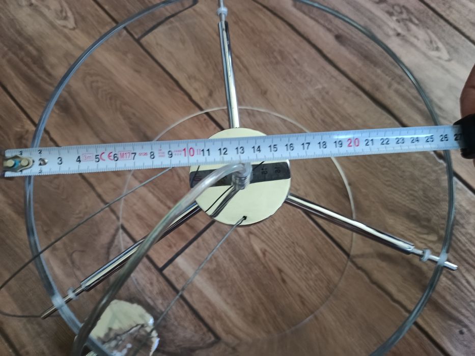 Lampa żyrandol wisząca szklana duża