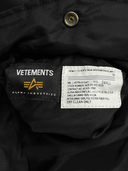 Vetements Alpha Industries Black Racing Вomber Jаcket бомбер куртка S