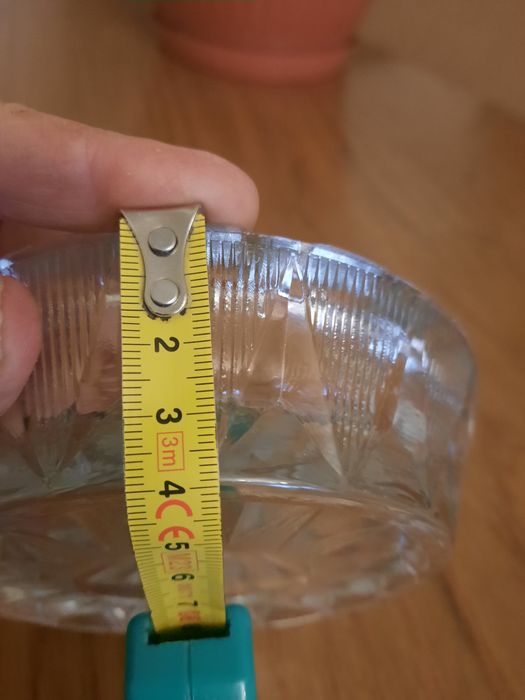 Stara szklana masywna popielnczka