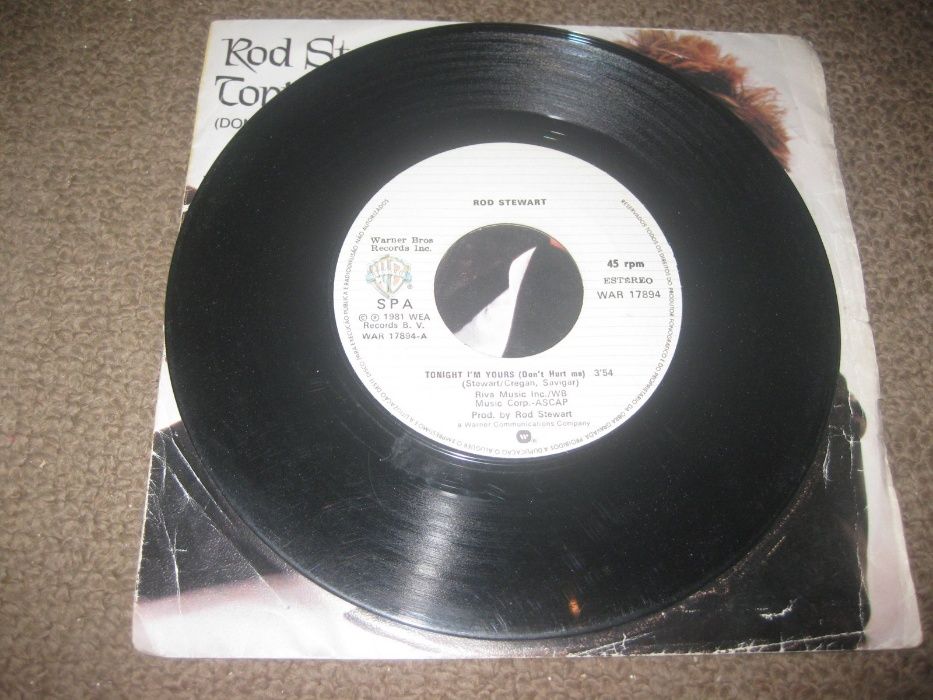 Vinil Single 45 rpm do Rod Stewart "Tonight I`m Yours"