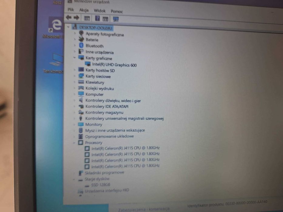 Laptop default string Celeron, 8GB, SSD 128GB, 15,6'' nowy