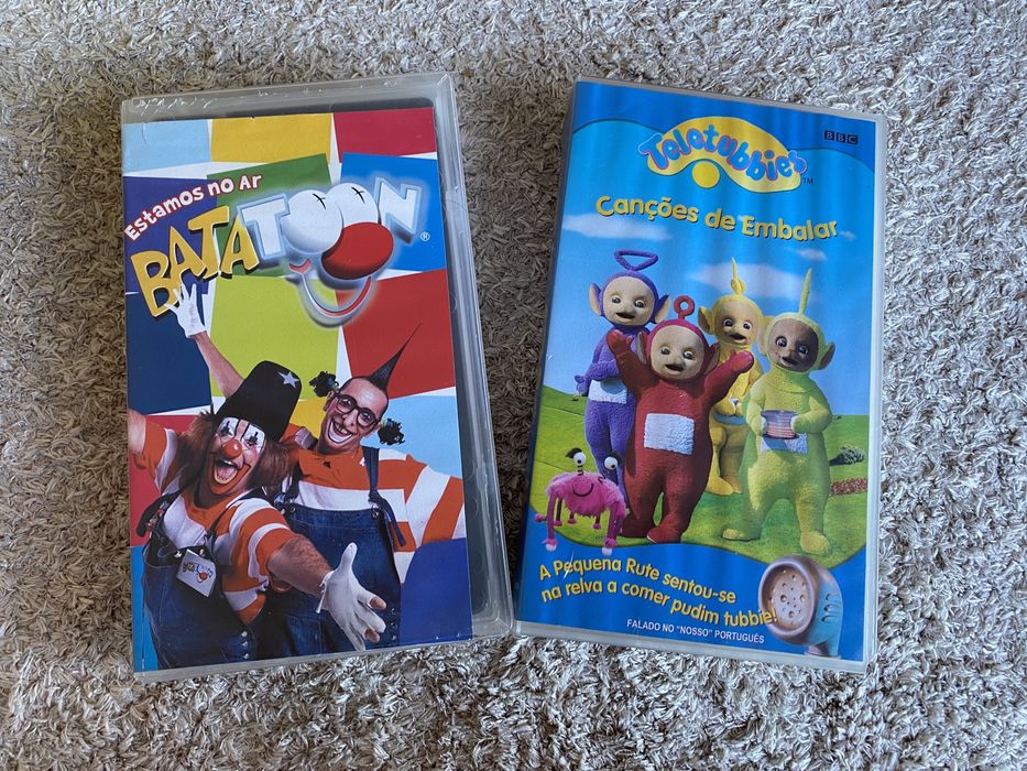 Cassetes VHS Batatoon e Teletubbies