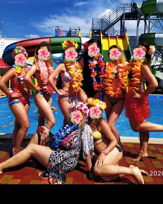 Гавайские бусы , леи , утренник, вечеринка, новый год