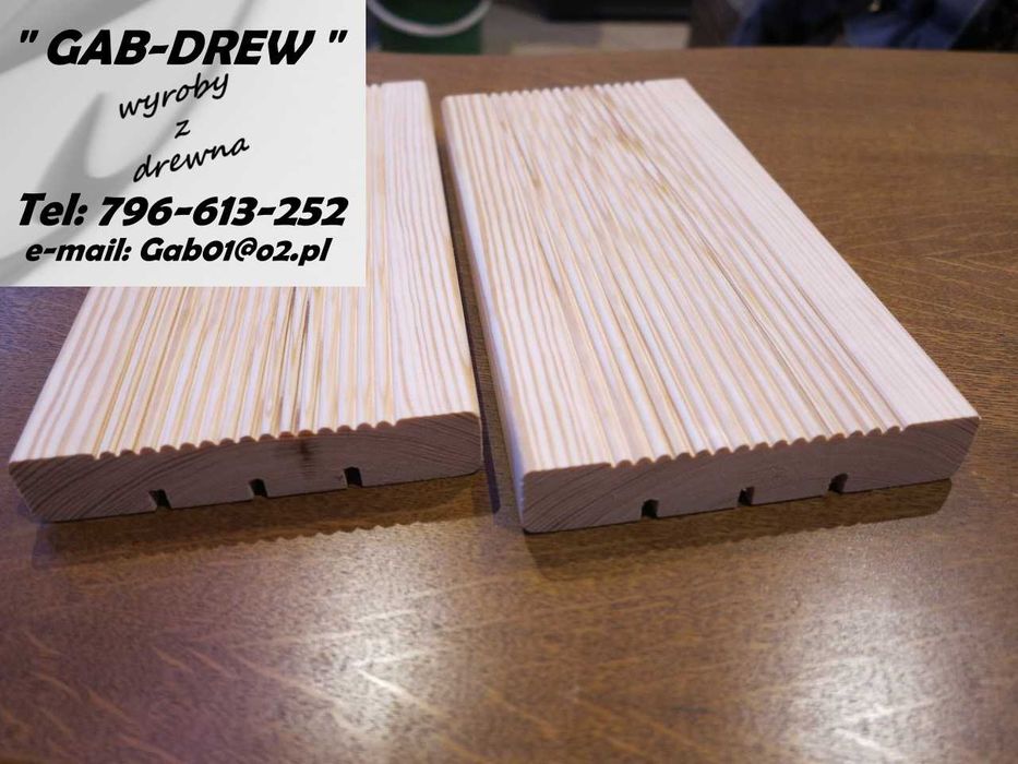 Listwa Maskująca Półokrągła Gr.17 x95 Balustrada Altana Brama Podbitka