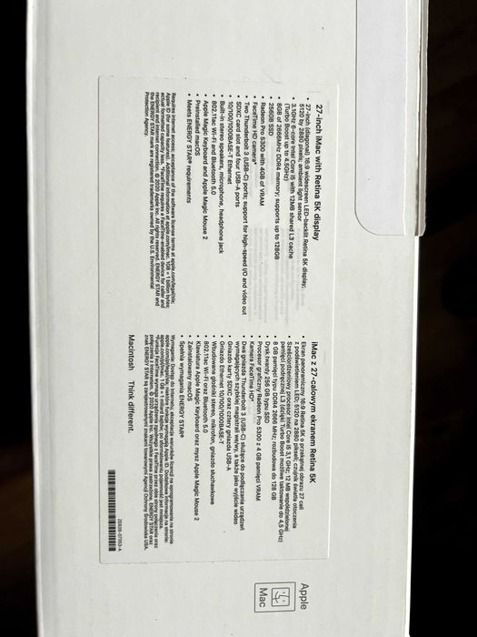 Apple Imac 27 5k 2020 Okazja