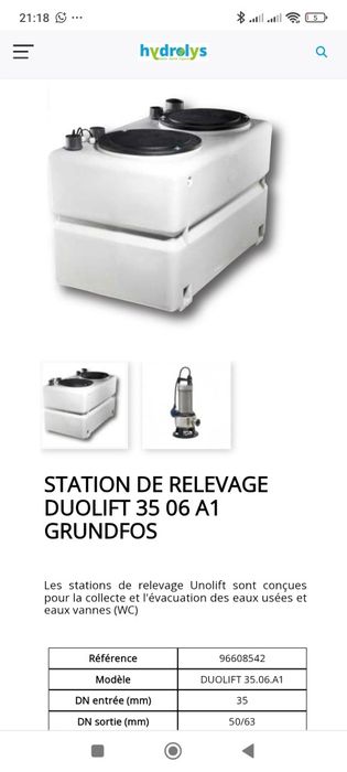 Depósito recolha de aguas com 2 bombas Grundfos