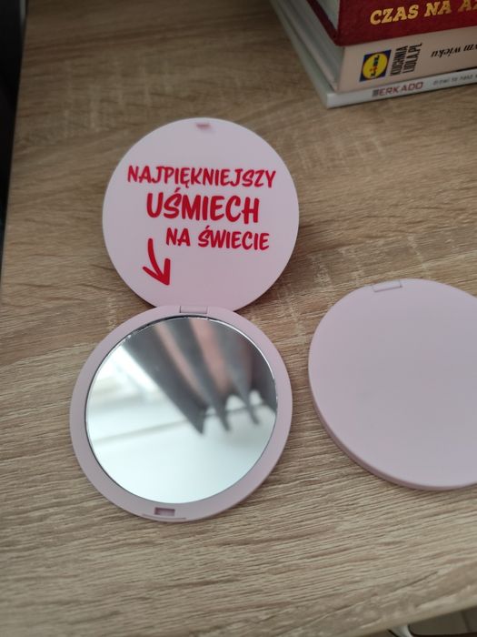 Lusterko kosmetyczne  różowe nowe 2szt