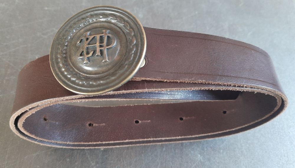 Pas skórzany harcerski brązowy