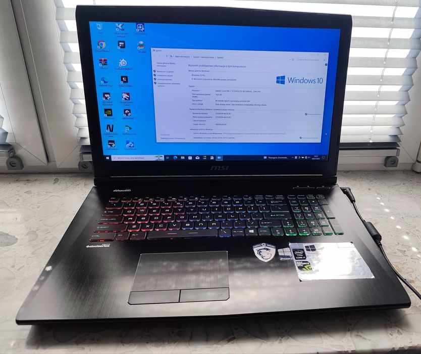 Laptop MSI GE72 2QF Apache Pro  i7 Windows 10  GTX 970M 17" FHD