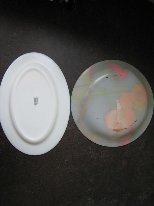 Блюдо кругле скляне діаметр 31 см