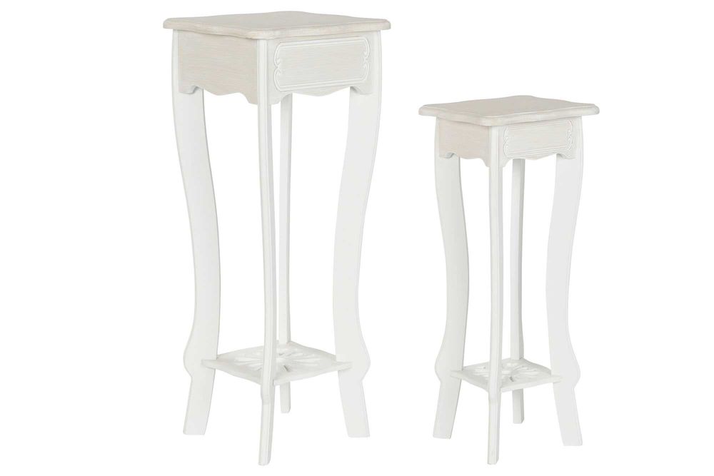 Mesa de Apoio de Madeira Branca - 2 medidas By Arcoazul