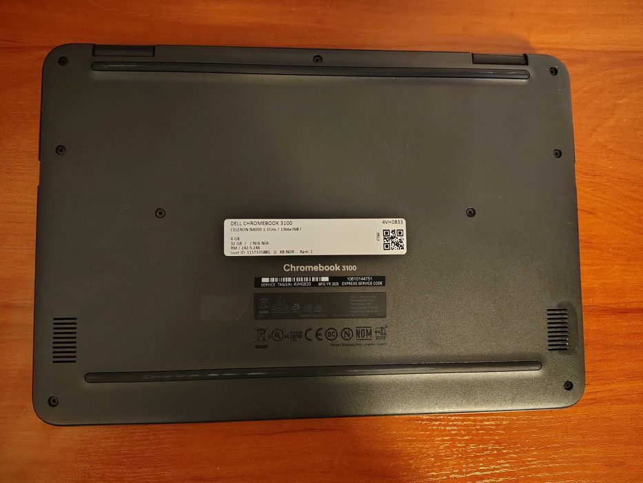 Dell 3100 Intel Celeron 4 GB 32 GB HD 11.6 Cali Chrome OS
