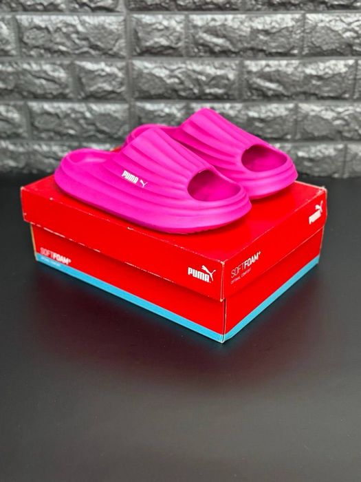 Яркие стильные шлепанцы Puma/слансы пума/женские шлепки тапки пума