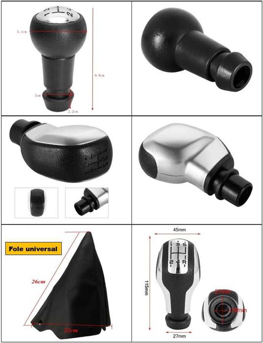 Manete moca seletor caixa de velocidades e foles Peugeot Citroen