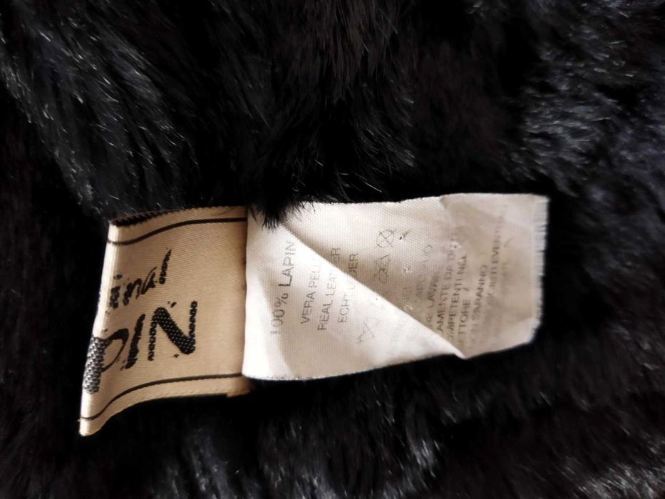 Casaco preto em pele genuína - Tamanho S