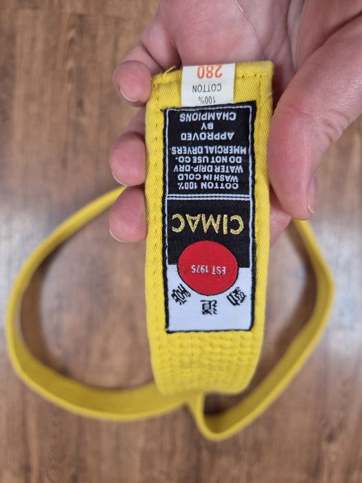 Pas Karate/Judo/Taekwondo Żółty CIMAC 280cm