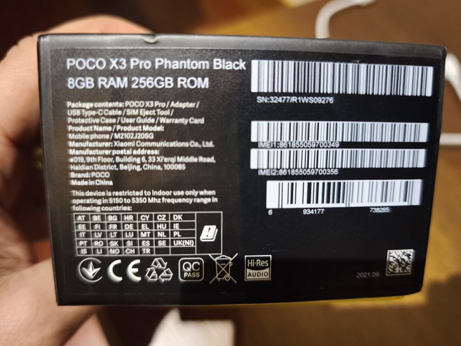 Poco X 3 Pro  8+3gb + 256gb