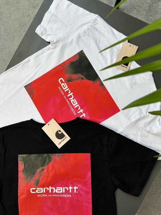 Футболка CARHARTT Fading Script (Черная / Белая • XS S M L XL XXL)