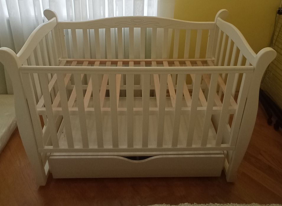 Ліжечко дитяче дерев'яне "Верес Лд 15" з матрацом нове