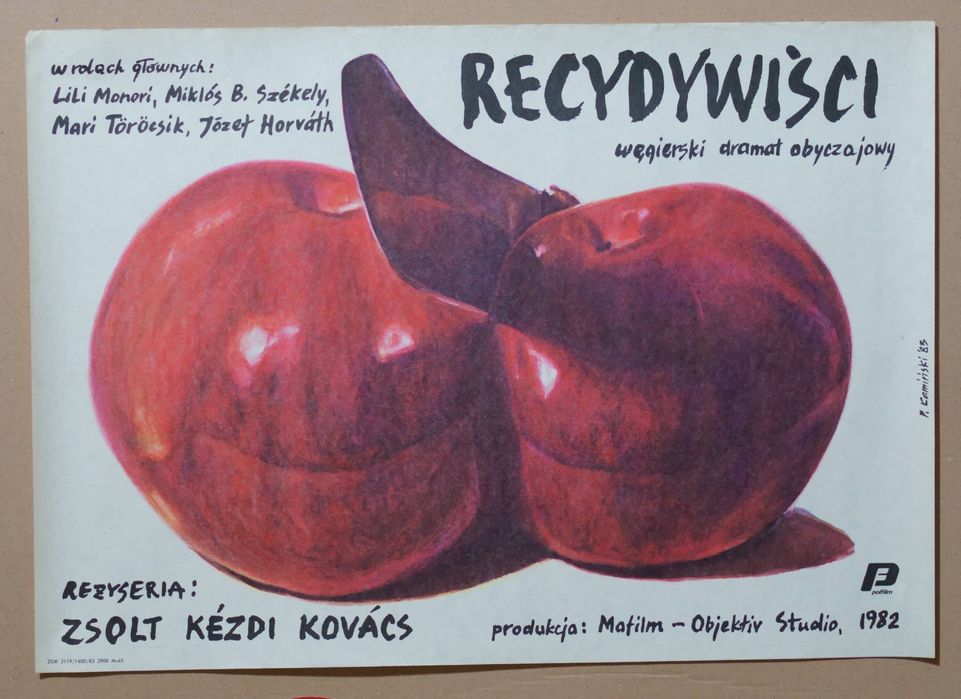 Stary Plakat studyjny - Recydywiści 1983 r.