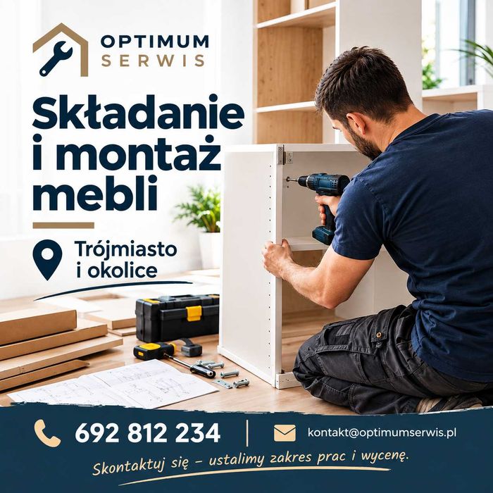 Składanie i montaż mebli IKEA, Agata, Jysk, Leroy | Szafy, Kuchnie, Komody | Trójmiasto