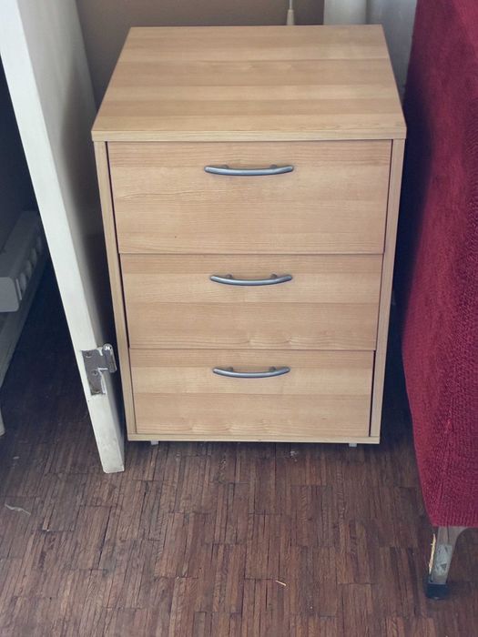 2 drawer modules with light wood finish