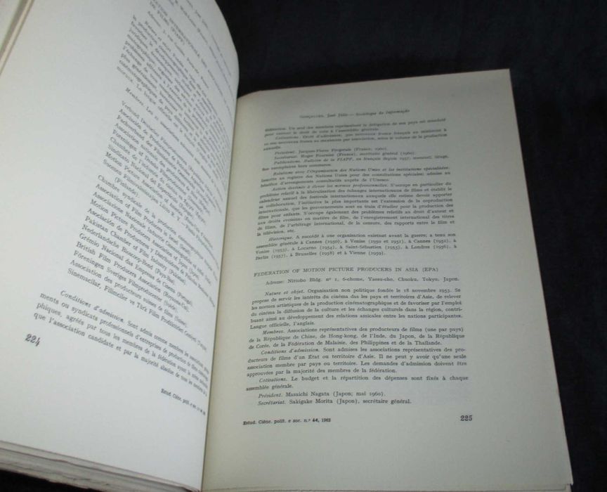 Livro Sociologia da Informação Volume I Introdução 1963