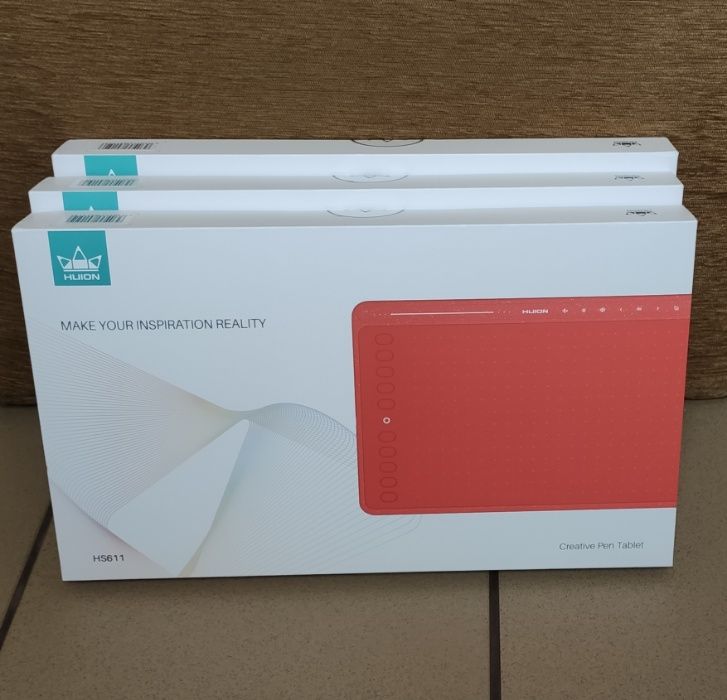 Новий Huion HS611 space grey/coral red/Starry blue Графічний планшет