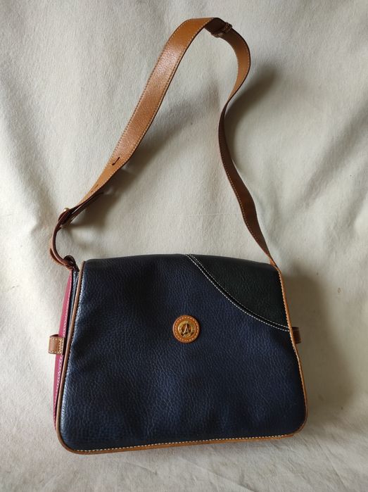 Torebka damska na ramię La Tour Eiffel granatowo czerwono beżowa