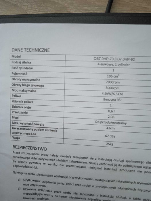 silnik zaburtowy 6.5 km 4-sów.