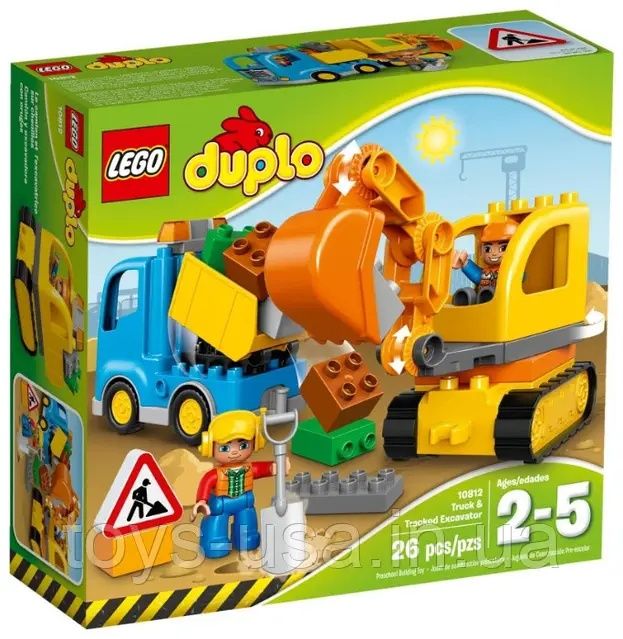 Lego Duplo Вантажівка та  екскаватор 10812 Town Truc будівельна технік