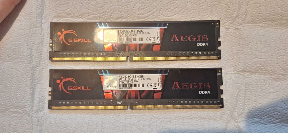 Pamięć RAM G.Skill Aegis DDR4 CL15 16GB (2x8GB) 2133Hz