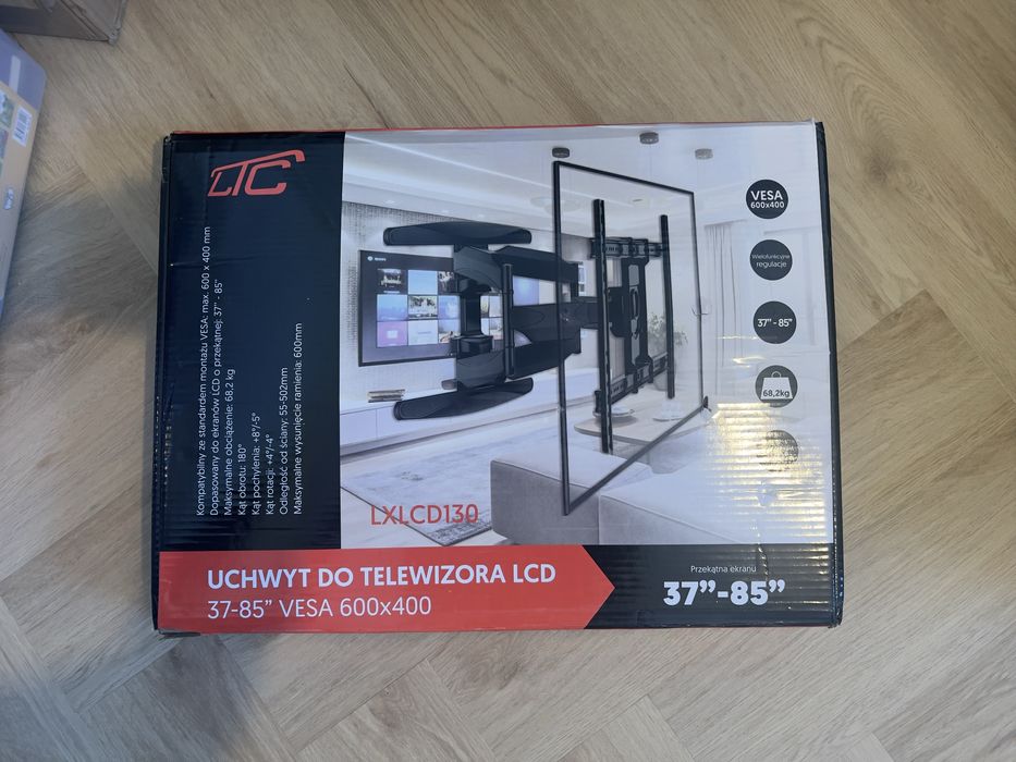 Mocny uchwyt wieszak do telewizora TV obrotowy scienny 37"-85" uniwersalny