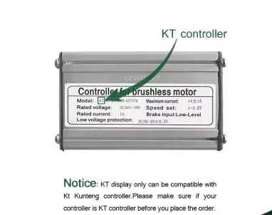 Цветной дисплей для контроллера Kunteng KT-LCD8H 24/36/48V, WP/SM-5PIN