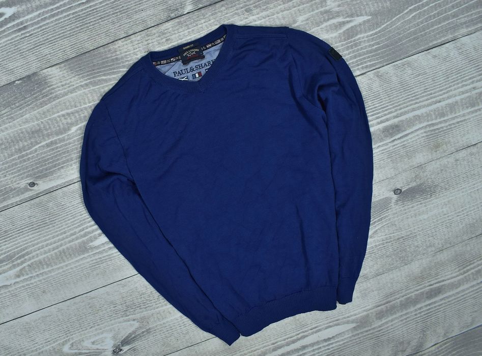 Paul Shark Wełniany Sweter Męski Vneck Cooltouch M