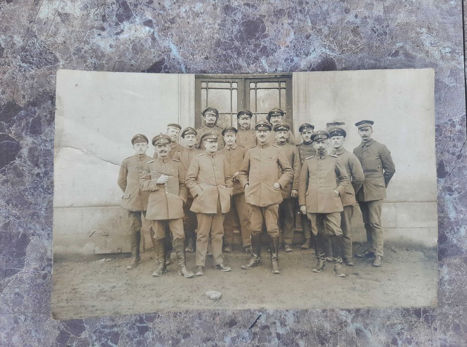 Stara pocztówka fotografia kolej kolejarze 1913r