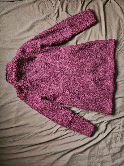 Ciepła bordowa bluza kurtka miś baranek Esmara M 38 teddy dłuższa