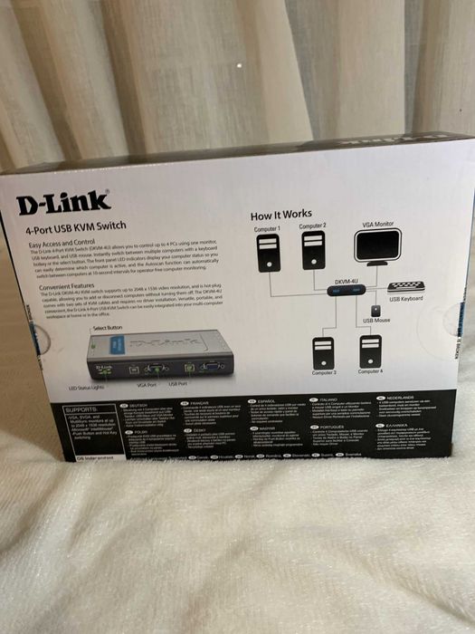 D-Link DKVM-4U 4-portowy przełącznik KVM USB
