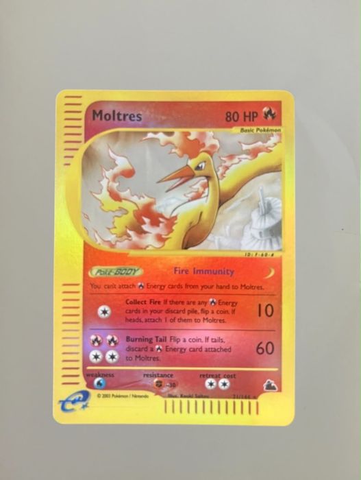 *VENDIDO*Carta Pokémon Moltres Reverse Holo (Expedition 21/144) - Original / EN