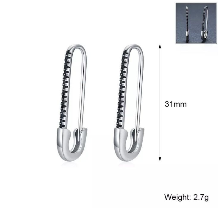 Розпродаж! Серебряные серьги булавки. Срібні сережки вісюльки