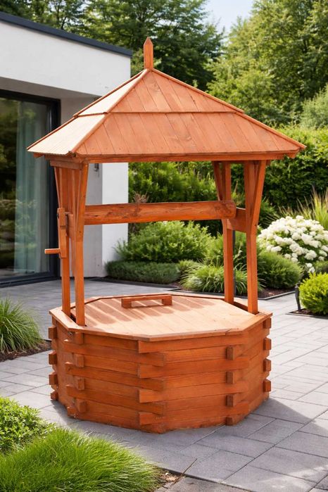 Studnia ogrodowa drewniana, Ozdoba ogrodu Maskownica szamba PRODUCENT