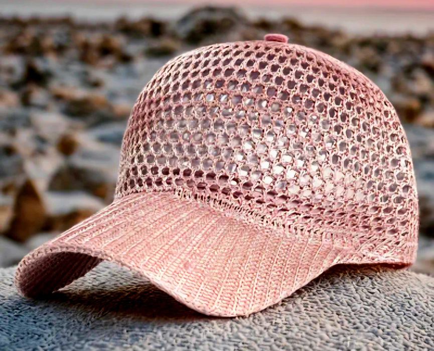 Czapeczka z daszkiem rozowa