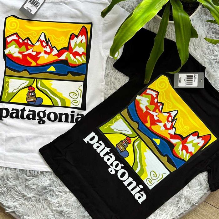PATAGONIA Новая Футболка / Большой Принт Горы / Патагония Retro Road / XS S M L XL XXL