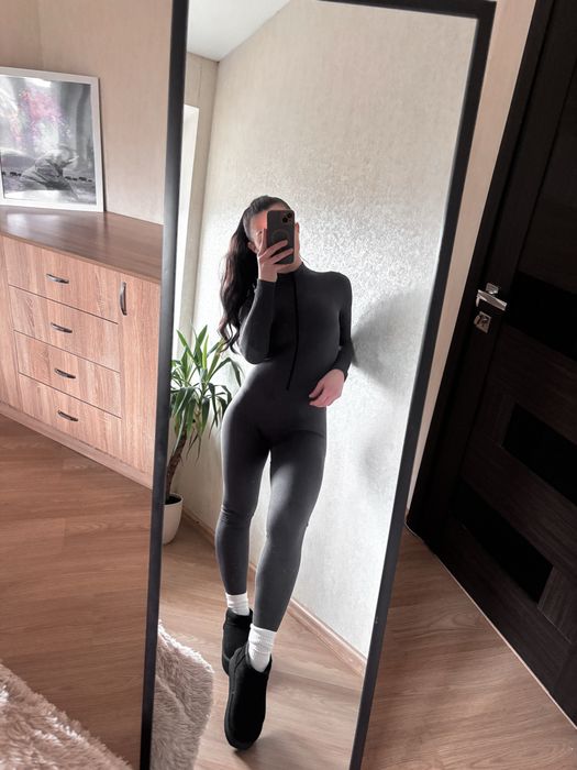 Сірий комбінезон в рубчик PLT