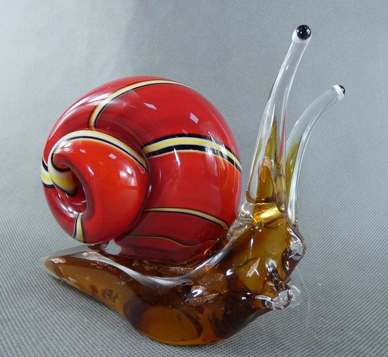 Figura szkło ŚLIMAK muszla figurka MURANO